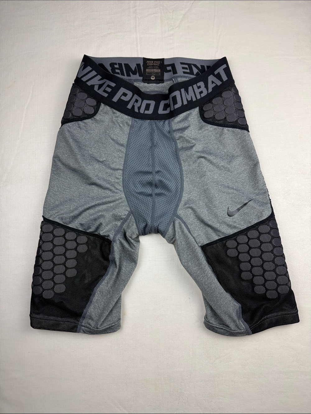 Nike Pro Combat Hyperstrong Padded Men's Compression Shorts - Gray Black Size M